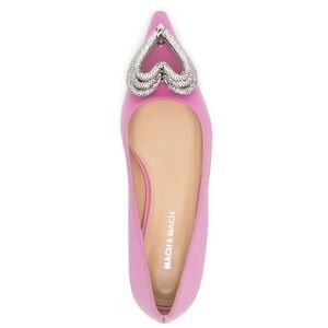 New MACH & MACH Triple Heart satin ballerina shoes